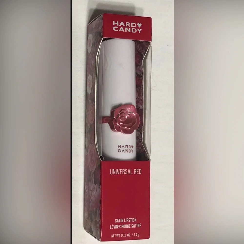 Hard Candy Satin Lipstick  universal red. 0.12oz